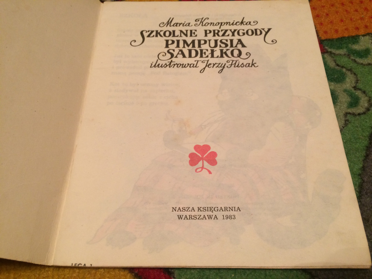 Książka Szkolne Przygody Pimpusia Sadełko Maria Konopnicka