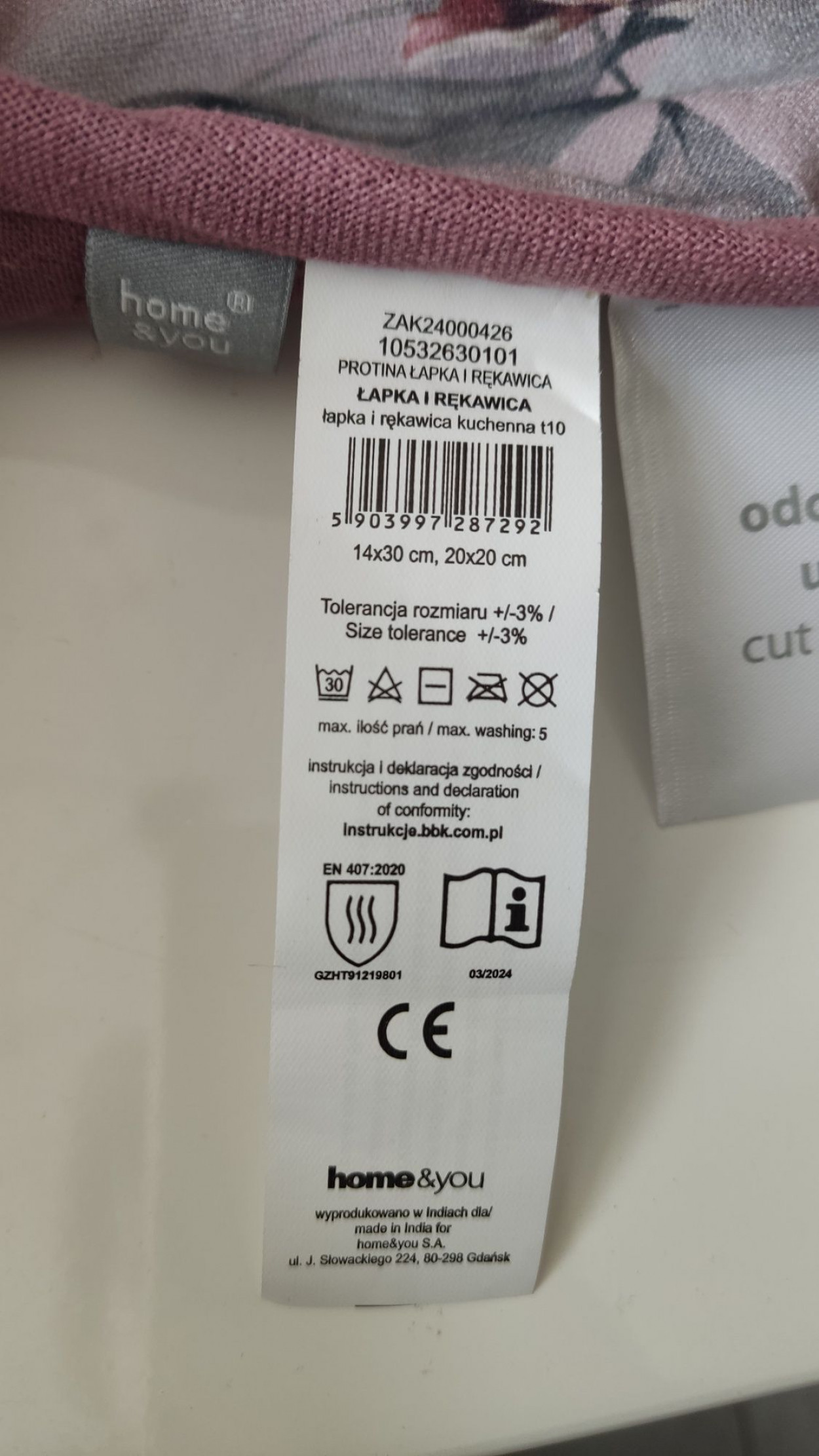 Rękawica i łapka kuchenna Home&You