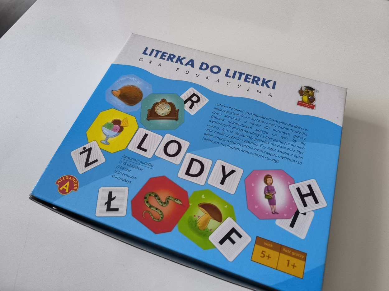 Gra edukacyjna literka do literki